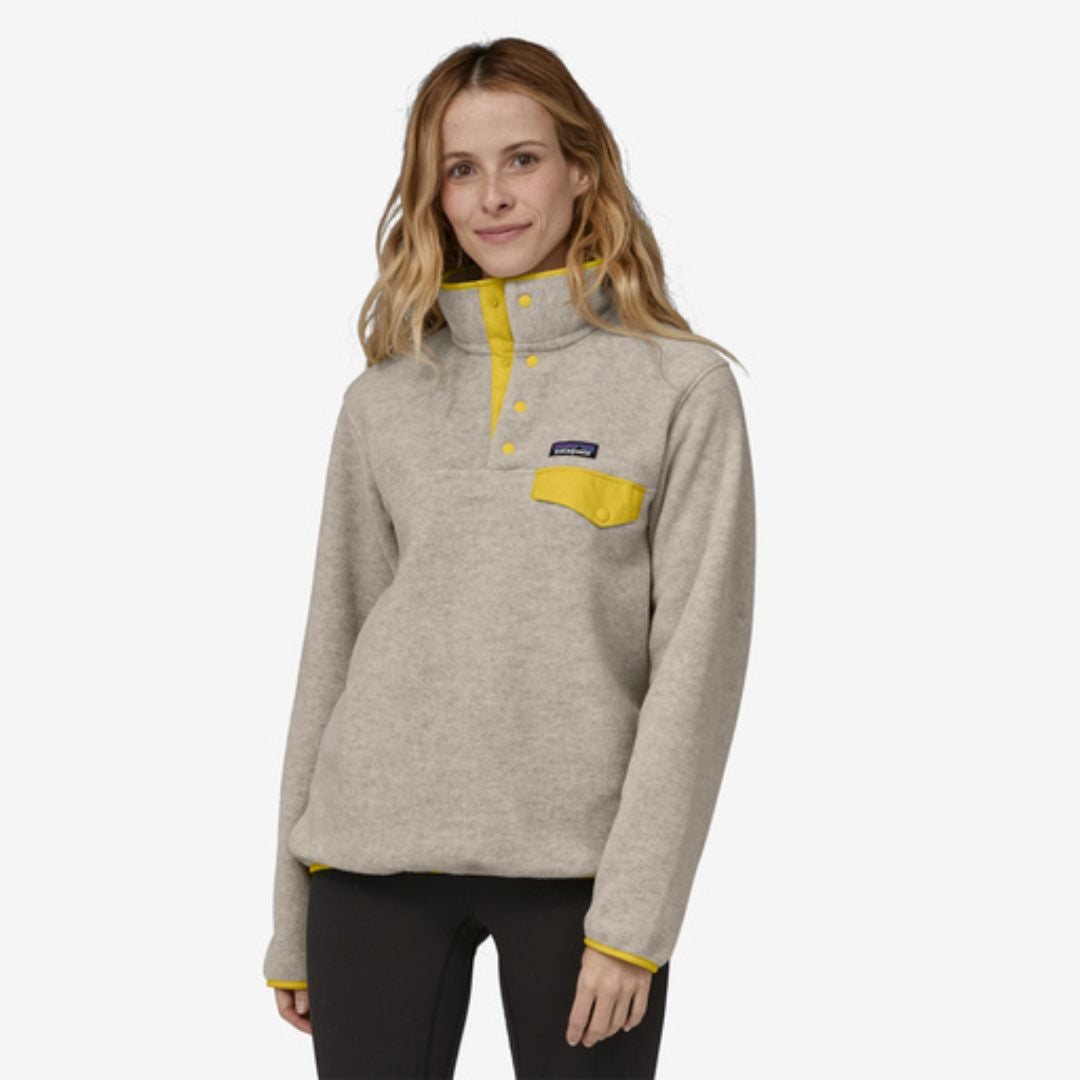 Patagonia Women's Lightweight Synchilla Snap-T Fleece Pullover in Yellow, 25455-ABS - S / Su…