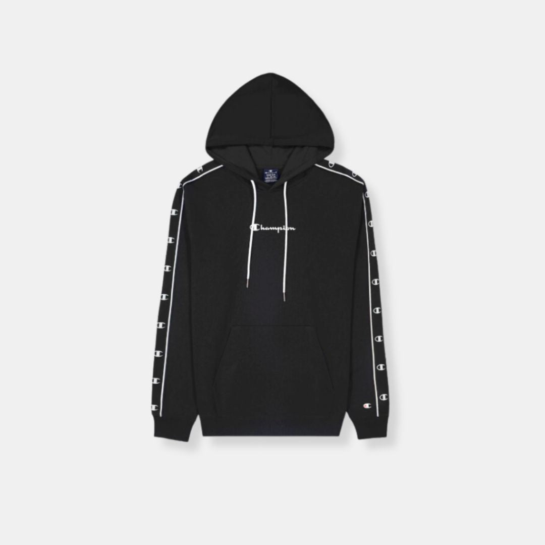 Champion sweater black sale and white nike